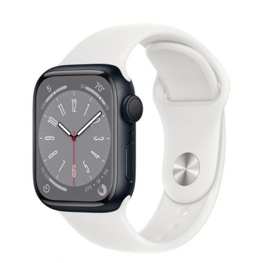 Apple Watch Series 8 41mm GPS Mới (Chính Hãng) - Khung Viền Nhôm Đen Dây Sport Band